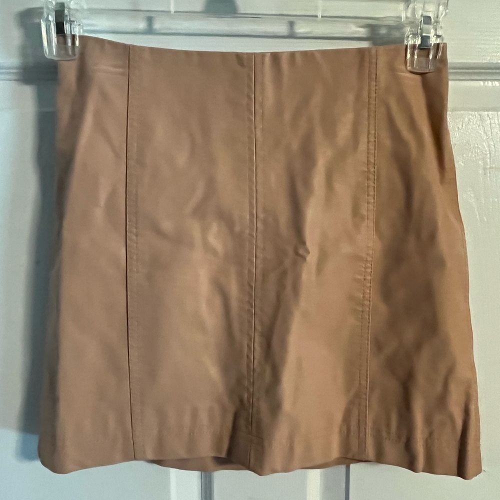 Free People Tan Mini Skirt